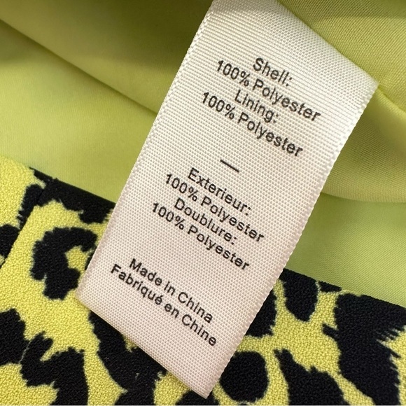 NWT LIKELY Constance Neon Yellow Leopard Print Bodycon Dress - Picture 9 of 12